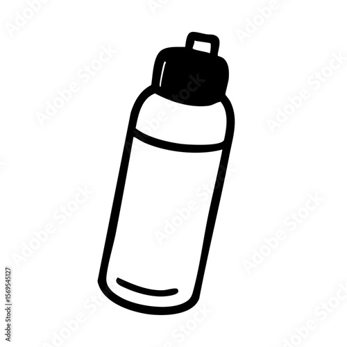 ドリンクボトル　水筒　線画　手書き