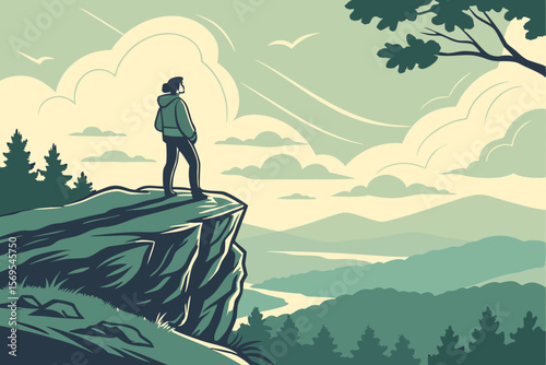 man in the mountains
