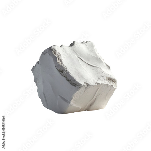 Raw White Clay Lumps, Irregular Shaped Clay Block, Natural White Clay Texture