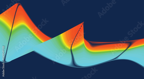 Blend Wavy Curved Design Background Gradient Abstract Vector Illustration
