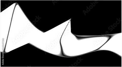 Blend Wavy Curved Background Balck And White Color Design Abstract Vector Illustration