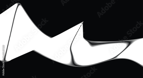 Blend Wavy Curved Background Balck And White Color Design Abstract Vector Illustration