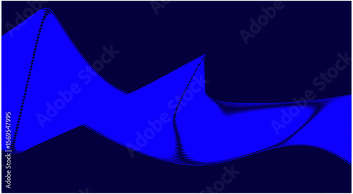 Blend Wavy Curved Background Blue Color Design Abstract Vector Illustration