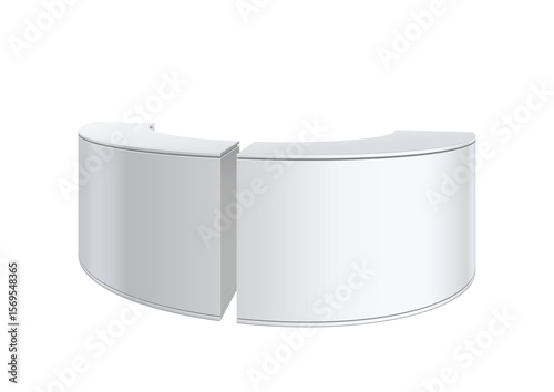 Promotion counter, Retail Trade Stand Isolated on the white background. MockUp Template For Your Design. Vector illustration.