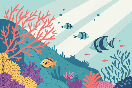 seamless pattern with fishes