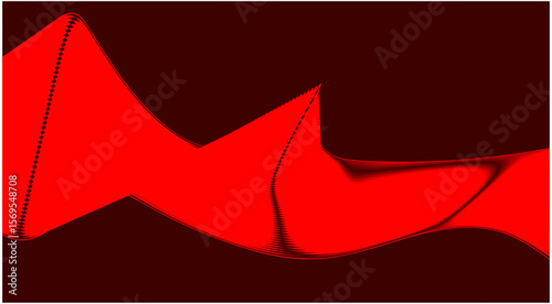 Blend Wavy Curved Background Red Color Design Abstract Vector Illustration