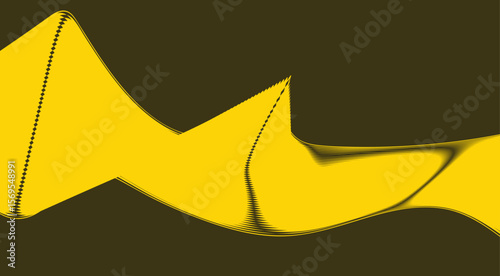 Blend Wavy Curved Background Yellow And Brown Color Design Abstract Vector Illustration