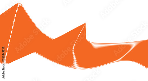 Blend Wavy Curved Orange Color Design Abstract Background Vector Illustration