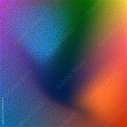 ABSTRACT BLUE ORANGE PURPLE COLORFUL LINES TURING PATTERN ROUGH DESIGN REACTION DIFFUSION GRADIENT BACKGROUND VECTOR GOOD FOR WALLPAPER, COVER,POSTER 