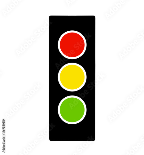 traffic light icon vector on white background