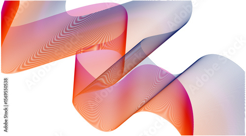 Blend Wavy Curved Multicolor Gradient Design Abstract Background Vector Illustration