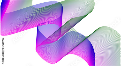 Blend Wavy Curved Purple Colorful Gradient Design Abstract Background Vector Illustration