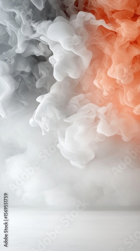 Abstract Colorful Smoke Background abstract smoke colorful background ink liquid swirl flow white grey orange peach texture dynamic fluid cloud puff backdrop design art studio room light bright shape