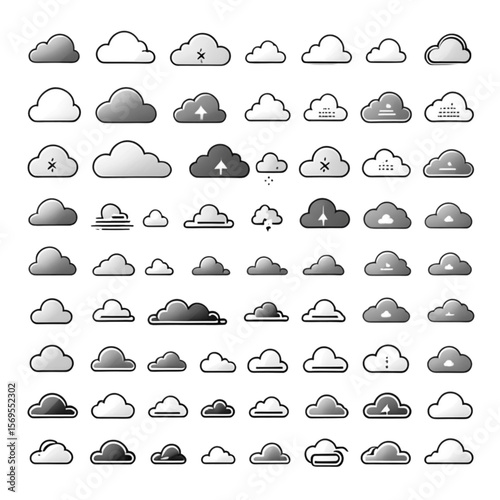 雲アイコンセット｜Cloud Icon Set