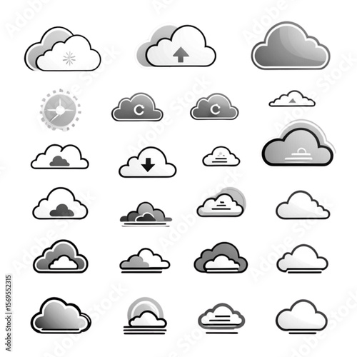 雲アイコンセット｜Cloud Icon Set