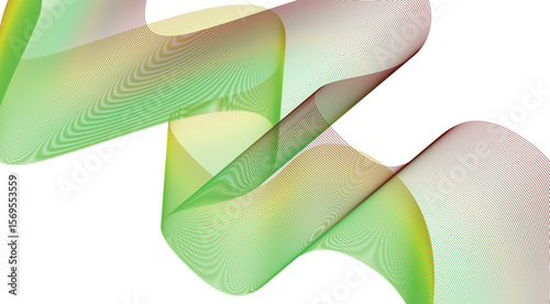 Blend Wavy Curved Colorful Design Abstract Background Vector Illustration