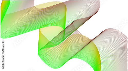 Blend Wavy Curved Colorful Design Abstract Background Vector Illustration
