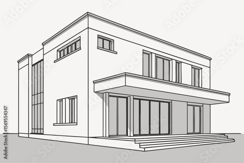sketch of building