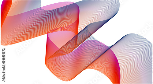 Blend Wavy Curved Gradient Design Abstract Background Vector Illustration