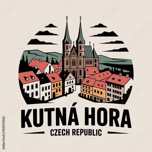 Kutná Hora Czech Republic Gothic Church Poster