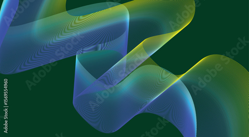 Blend Wavy Curved Background Gradient Design Abstract Vector Illustration