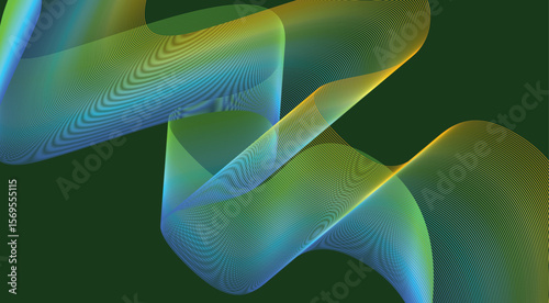 Blend Wavy Curved Background Gradient Design Abstract Vector Illustration