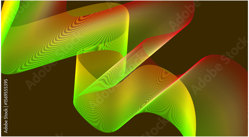 Blend Wavy Curved Background Brown Gradient Design Abstract Vector Illustration