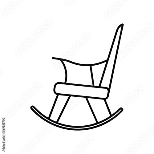 rocking chair line art