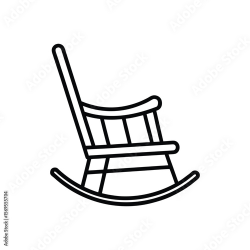 rocking chair line art