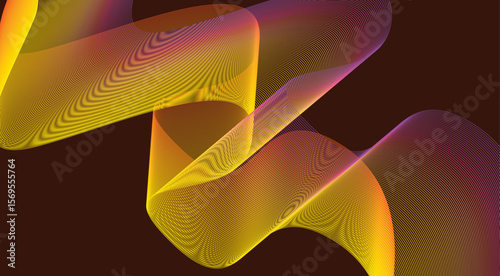 Blend Wavy Curved Background Brown Gradient Design Abstract Vector Illustration