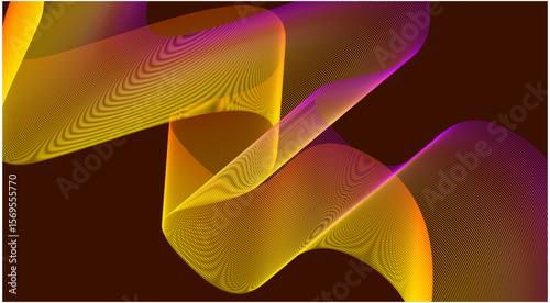 Blend Wavy Curved Background Brown Gradient Design Abstract Vector Illustration
