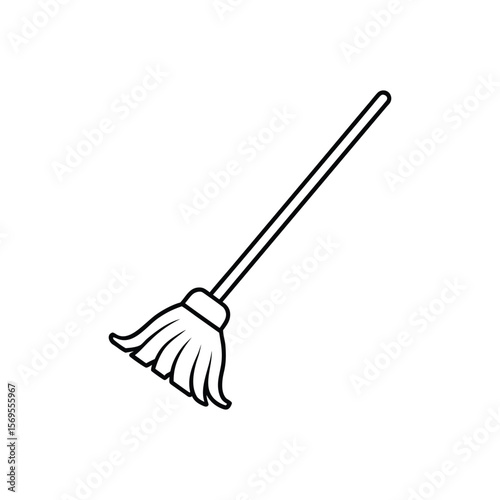 mop line art