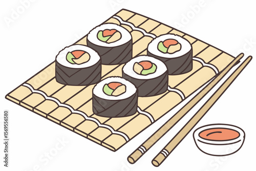 sushi on a plate
