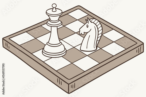 chess pieces on the board