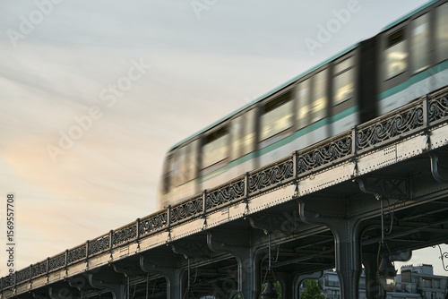 Urban Pulse: Motion Over the Bir-Hakeim Bridge