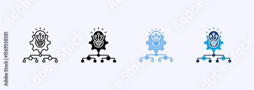 Expert System Icon Set Multiple Style Collection