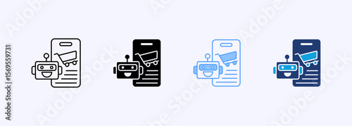 Ai E Commerce Icon Set Multiple Style Collection