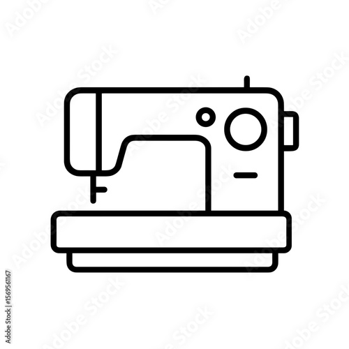Sewing machine icon representing crafting and tailoring – outline