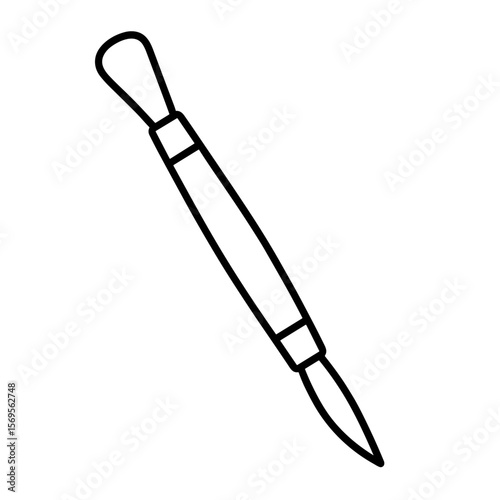 Clay sculpting tool icon representing modeling and shaping – outline