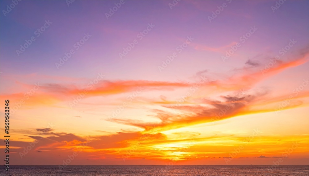 Obraz premium Vibrant Ocean Sunset