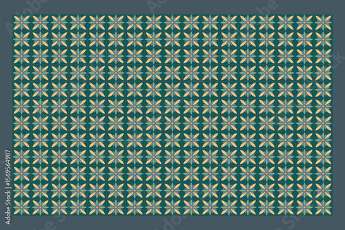 A vector tile design in gradient green tones brings calm and elegance, ideal for walls or floors in serene, minimalist, or spa-like environments.

