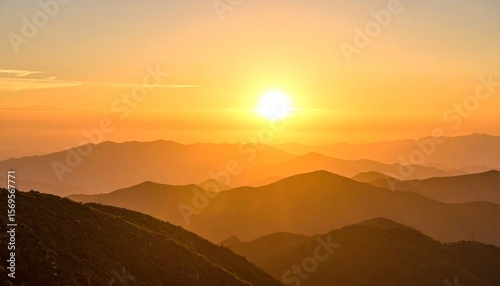 Wallpaper Mural Serene Mountain Sunrise Torontodigital.ca