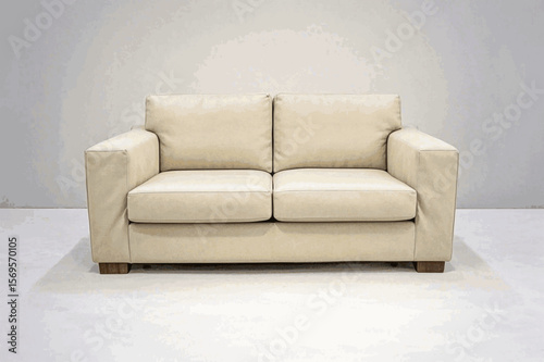 Luminous Stain Living room sofa cream isolated watercolor vector illustration svg