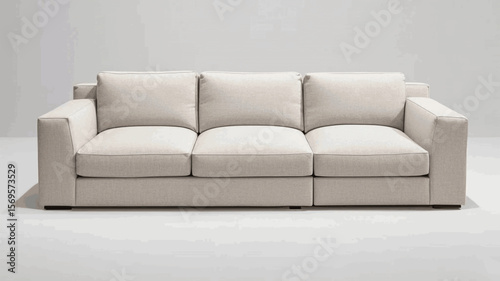Aqueous Home Living room sofa cream isolated watercolor vector illustration svg