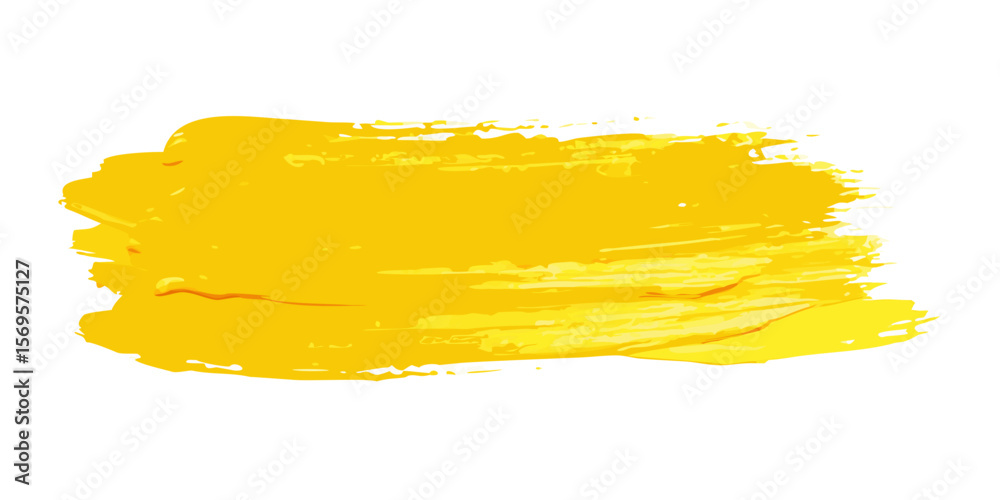 Yellow paint stroke vector illustration for graphic design and backgrounds use
