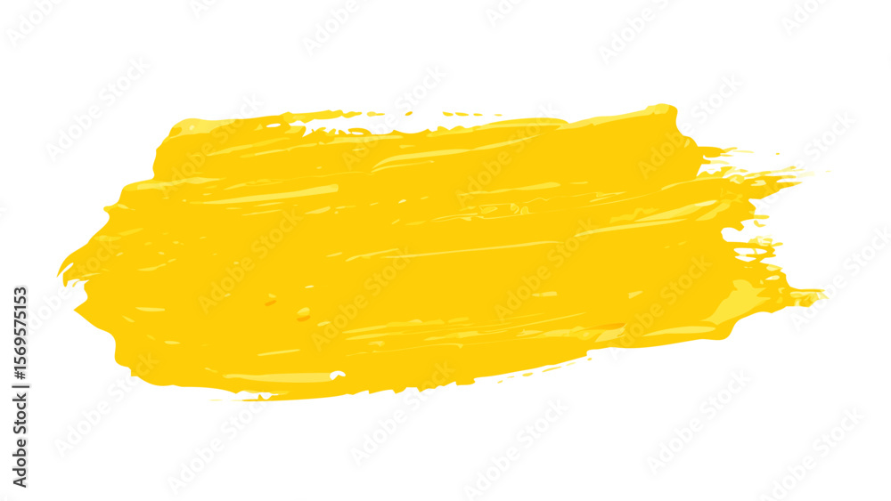 Bright yellow paint stroke texture background for art design and decoration use