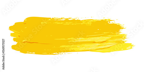 Yellow paint stroke vector illustration for graphic design and backgrounds use