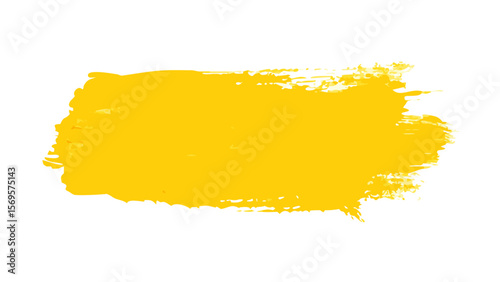 Abstract yellow paint brush stroke vector illustration for design elements use