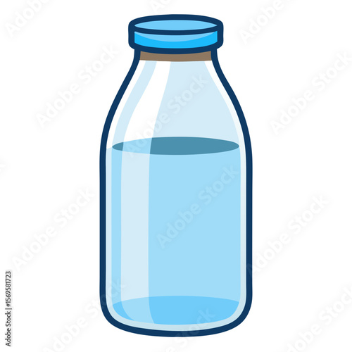 Fresh Dairy Milk Vector Art - Minimalist Milk Illustration