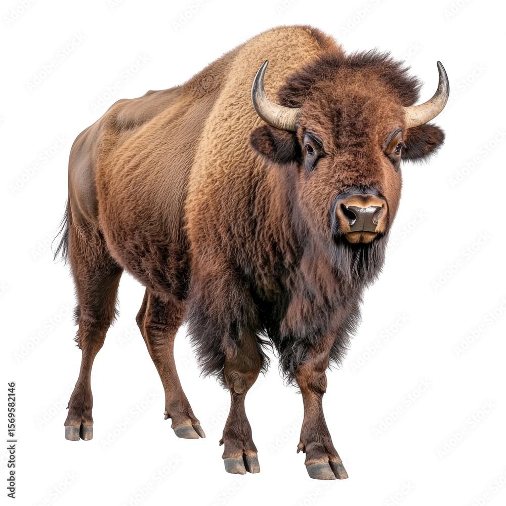 Majestic American Bison Standing Proudly in Natural Habitat Heightening the Beauty of North American Wildlife transparent background Majestic American Bison Standing Proudly in Natural Habitat Heightening the Beauty of North American Wildlife transparent background